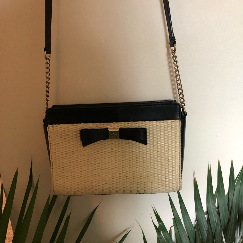 kate spade straw cross body